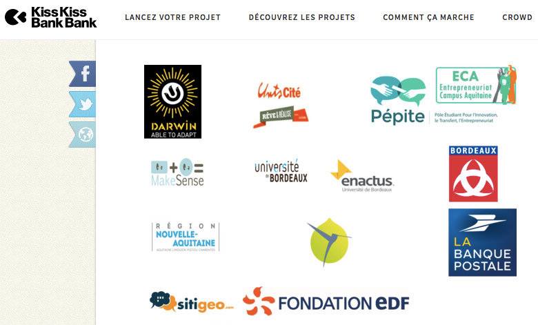 Logos partenaires crowdfunding citiZchool sitigeo UnisCite Darwin