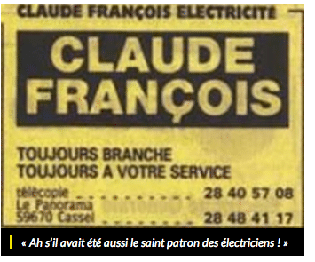 Claude François électricité, non ce n'est pas une blague