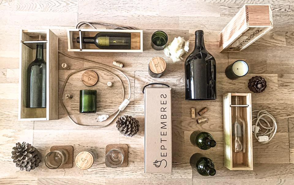Septembres, un projet éco-design qui upcycle les bouteilles de vin