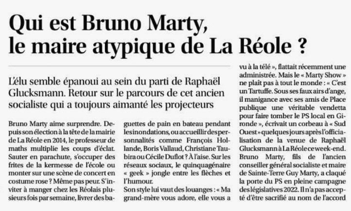 Qui est Bruno Marty maire atypique de La Reole ?