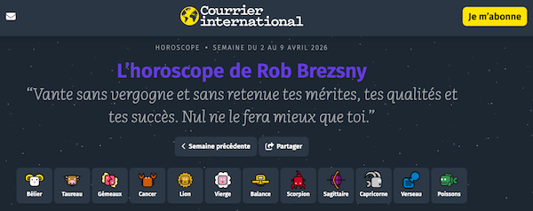 L'astrologie a bonne presse au Courrier International